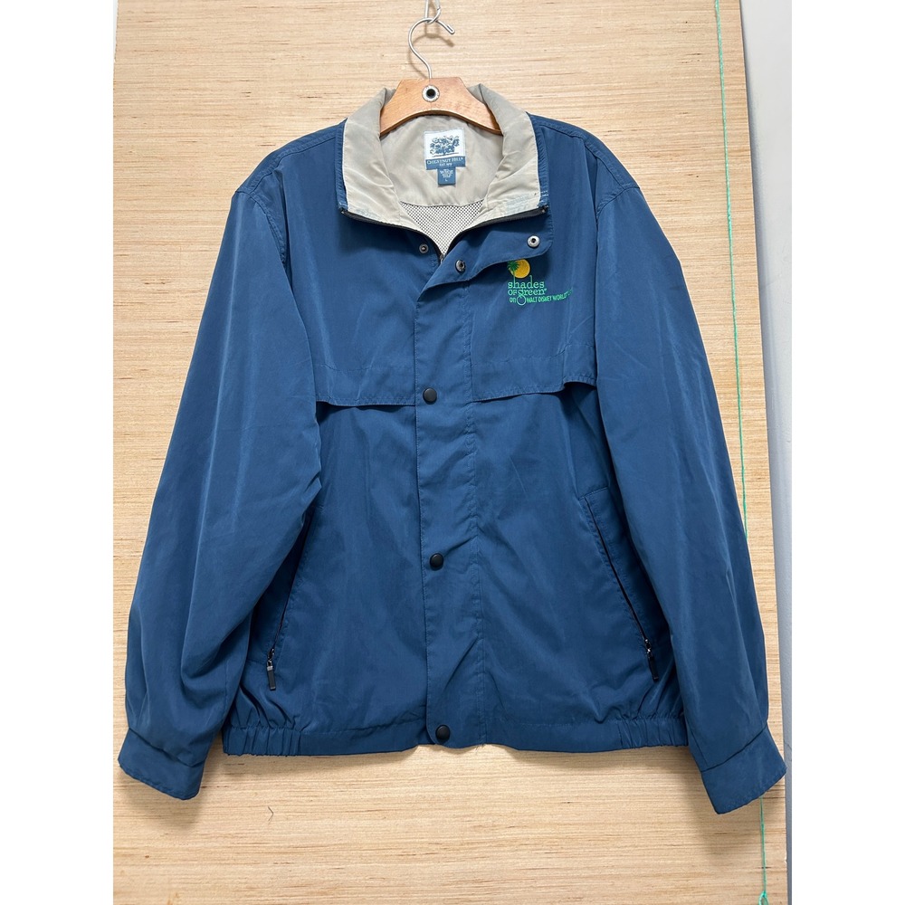 Chestnut Hill Mens Shades of‎ Green Disney World Windbreaker Jacket Blue Large